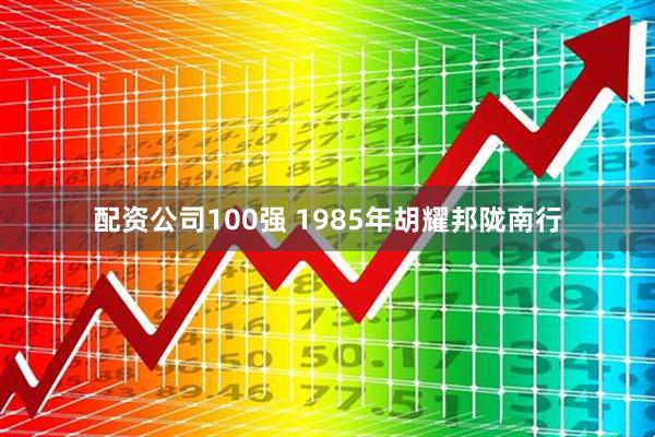 配资公司100强 1985年胡耀邦陇南行
